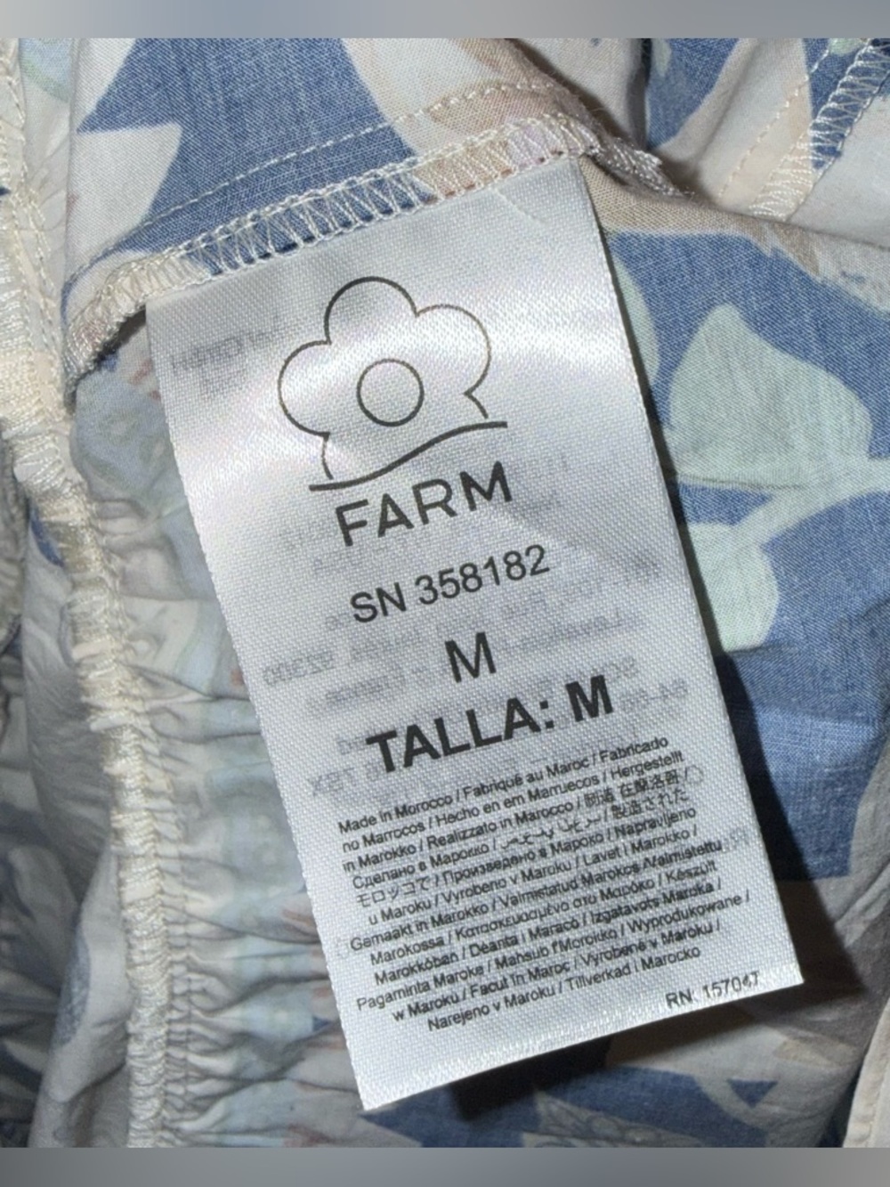 Farm Rio 100% Cotton Floral Delhi Tapestry Light Pink Midi Sun Dress M Ruffle - Picture 13 of 14